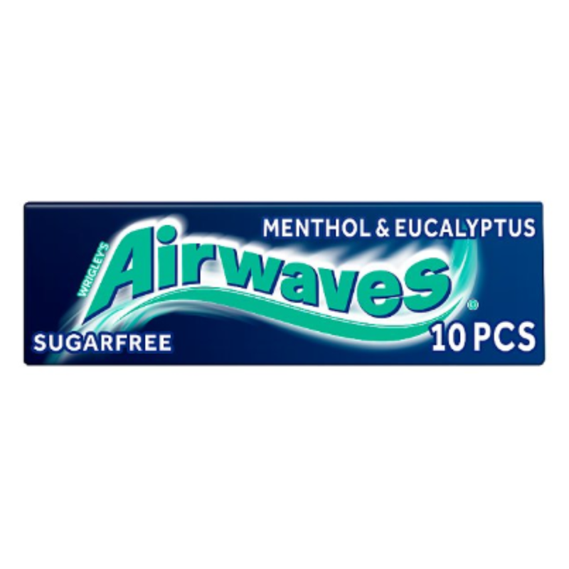 Airwaves Menthol & Eucalyptus Sugar Free Chewing Gum 10 Pieces x Case of 30 - London Grocery