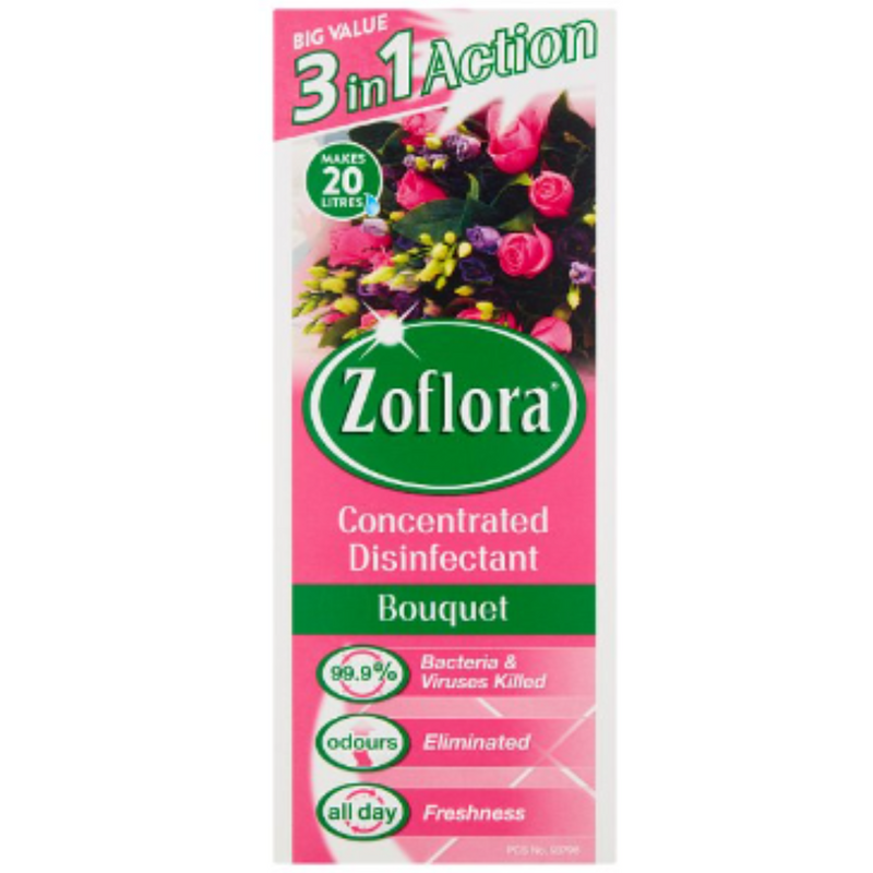 Zoflora 3 in 1 Action Concentrated Disinfectant Bouquet 500ml x 1 - London Grocery