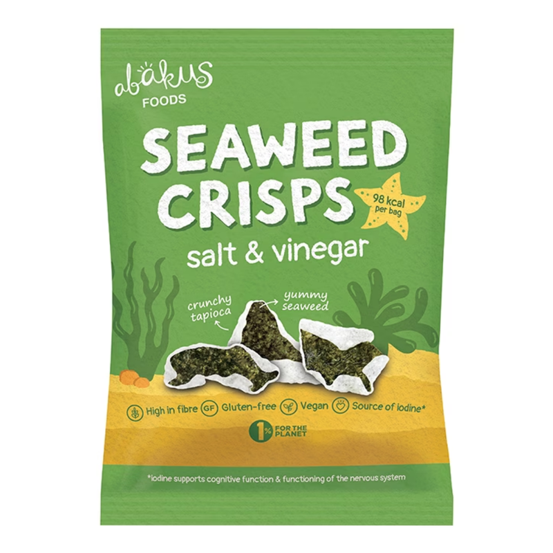 Abakus Foods Seaweed Crisps Salt & Vinegar 18g | London Grocery