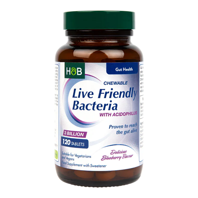 Holland & Barrett Chewable Acidophilus Blueberry (3 Billion) 120 Tablets | London Grocery