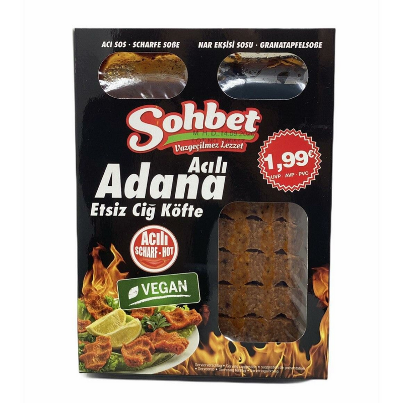 Sohbet Acili Adana Cig Kofte / Extra Spicy Turkish Vegan Meatballs - London Grocery