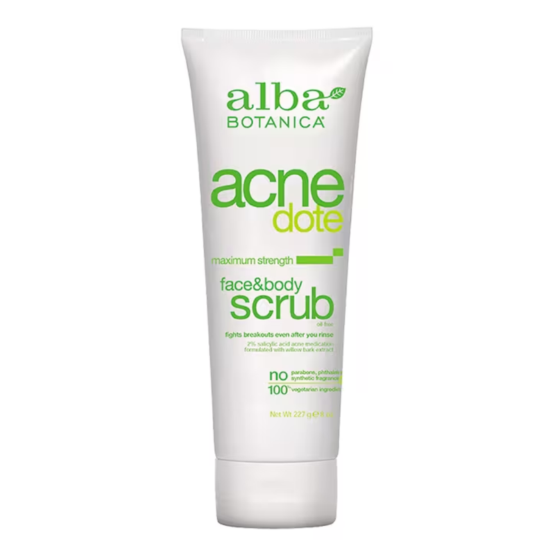 Alba Botanica Acne Face & Body Scrub 227g | London Grocery
