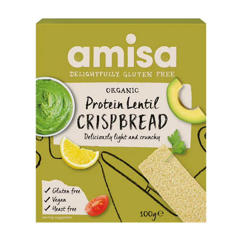 Amisa Protein Lentil Crispbread 100g | London Grocery