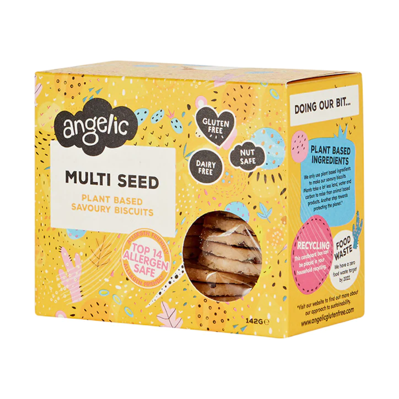 Angelic Gluten Free Multi Seed Biscuits 142g | London Grocery