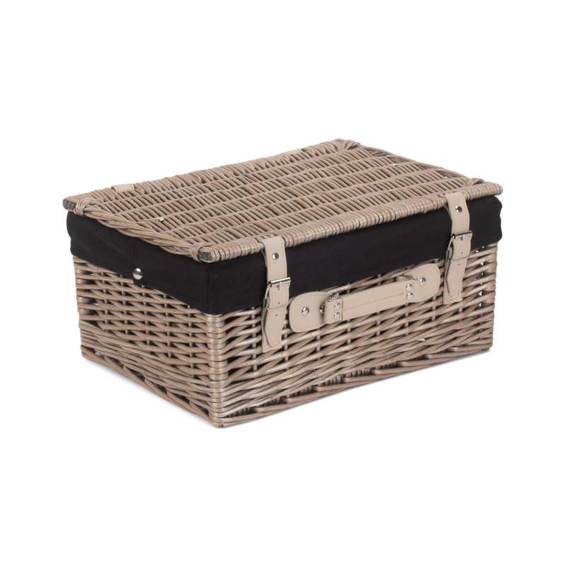 16" Antique Wash Hamper With Black Lining | London Grocery