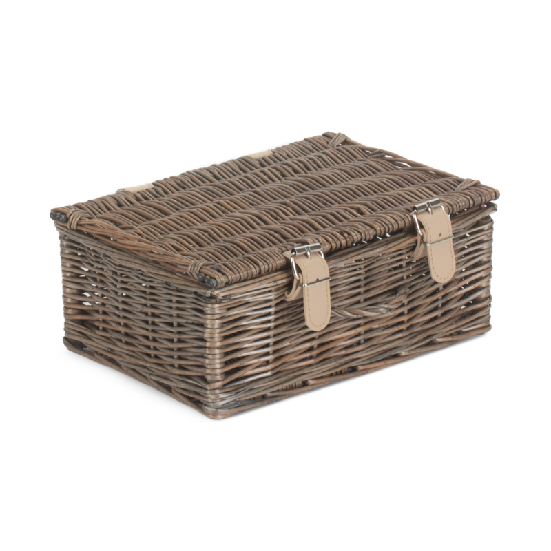 10" Antique Wash Willow Handle Hamper | London Grocery