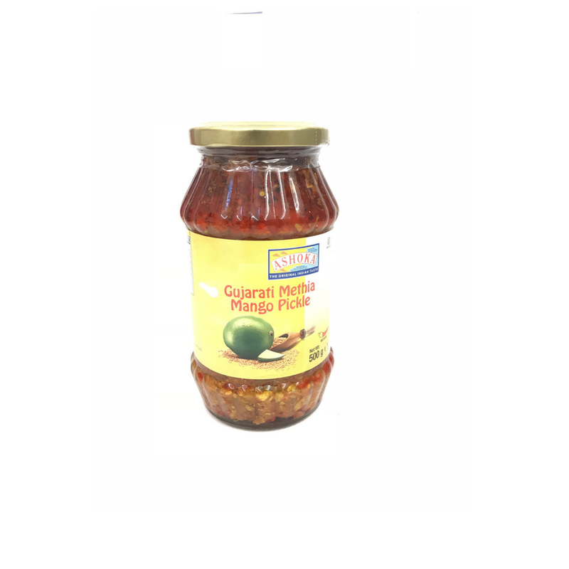 Ashoka Gujarati Methia Mango Pickle 500gr-London Grocery