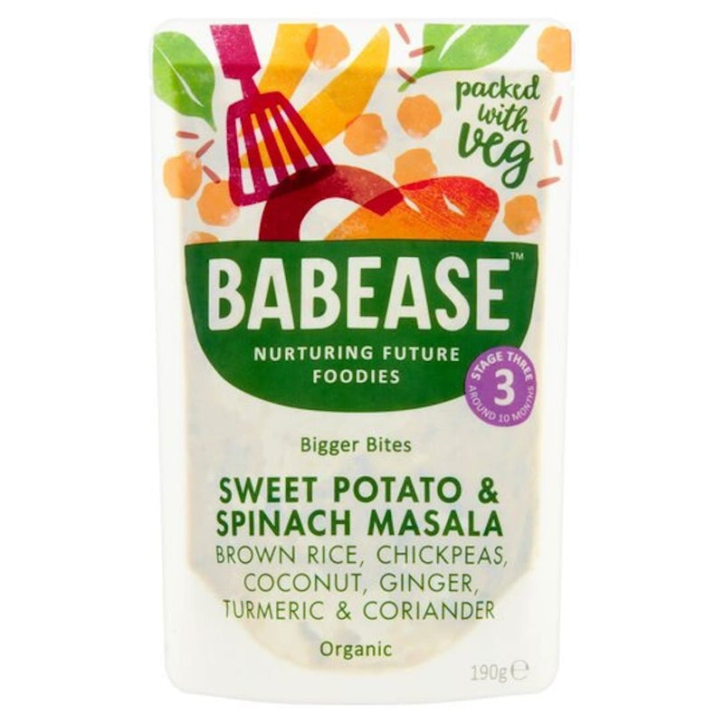 Babease Organic Sweet Potato & Spinach Masala 190gr-London Grocery