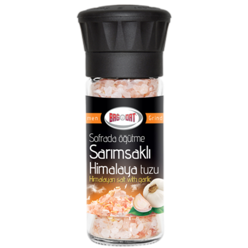 Bagdat Garlic Himalaya Salt Jar 110gr -London Grocery