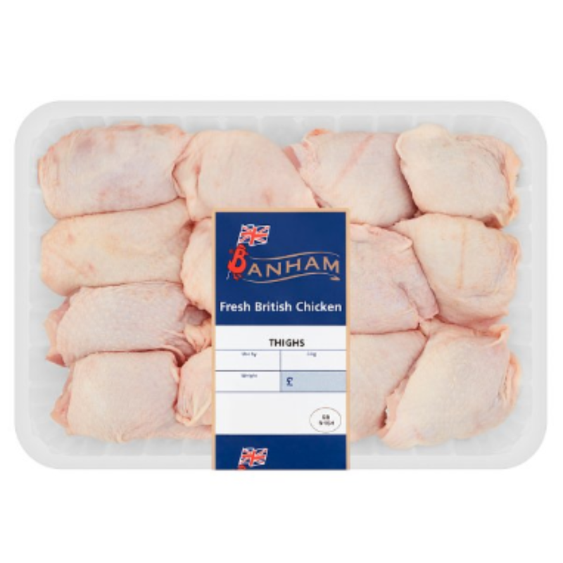 Banham Fresh British Chicken Thighs 2kg x 1 Pack | London Grocery