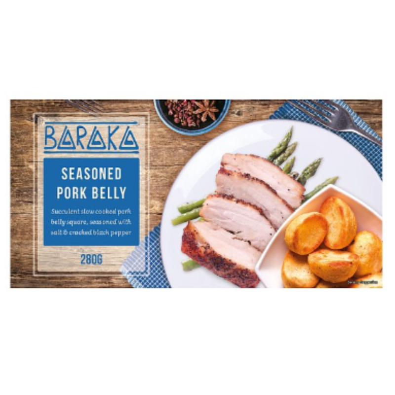 Baraka Seasoned Pork Belly 280g x 7 Packs | London Grocery