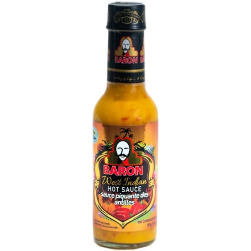 Baron West Indian Hot Sauce 6 x 155g | London Grocery