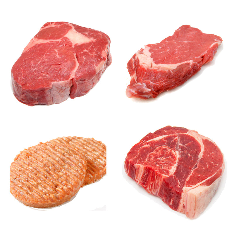 Meat Master Box | 4 Ingredients | Ribeye Steak |Burger Pounder | Beef Shin | Beef Shoulder | London Grocery