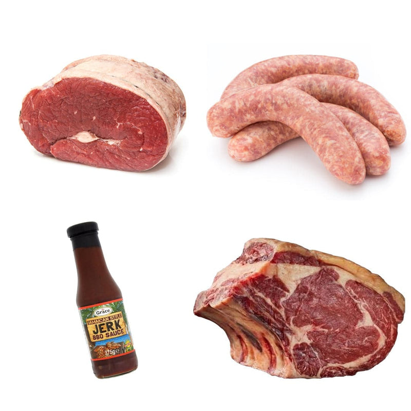 Beefy BBQ Box | 4 Ingredients | Beef Ribs | Beef Brisket | Beef Sausage | Bbq Sauce | London Grocery