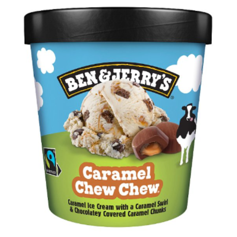Ben & Jerry's Ice Cream Caramel Chew-Chew 465 ml x 8 Packs | London Grocery