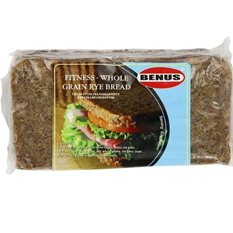 Benus Fitness Wholegrain Rye Bread 500gr-London Grocery