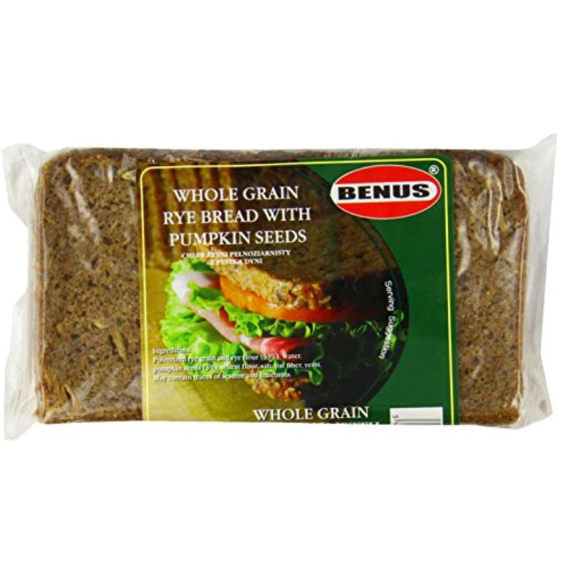 Benus Wholegrain Rye Bread with Pumpkin Seeds 500gr-London Grocery