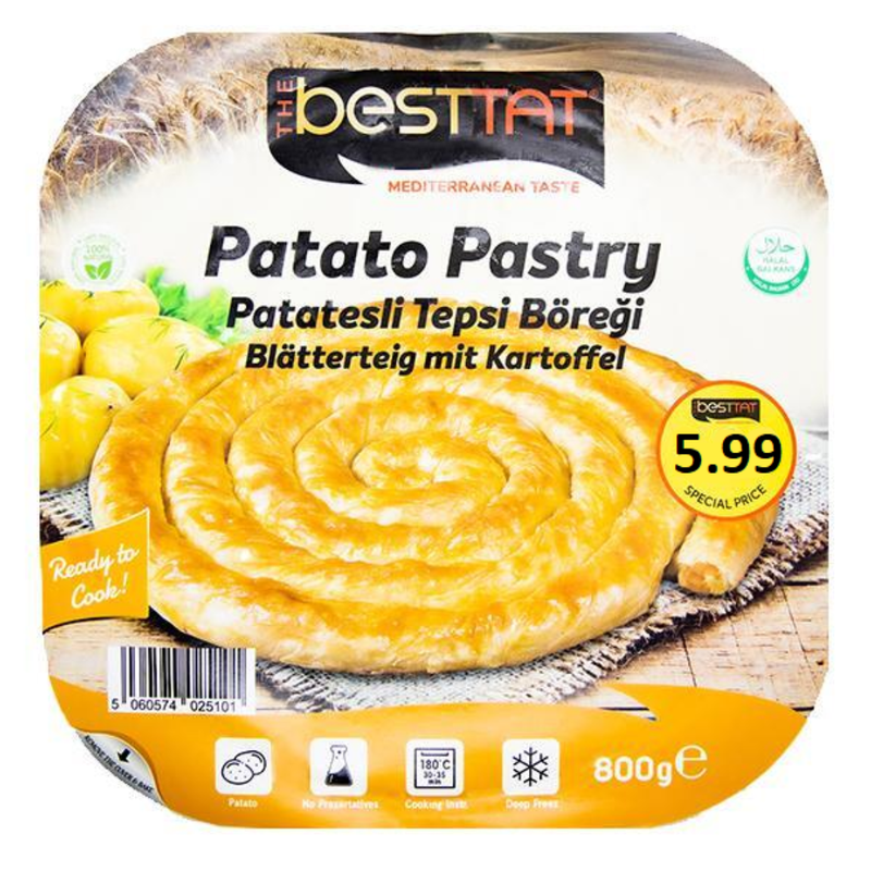 Frozen Besttat Potato Pastry 800gr - London Grocery