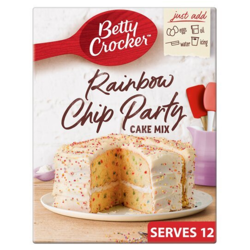 Betty Crocker Party Rainbow Cake Mix 425gr-London Grocery