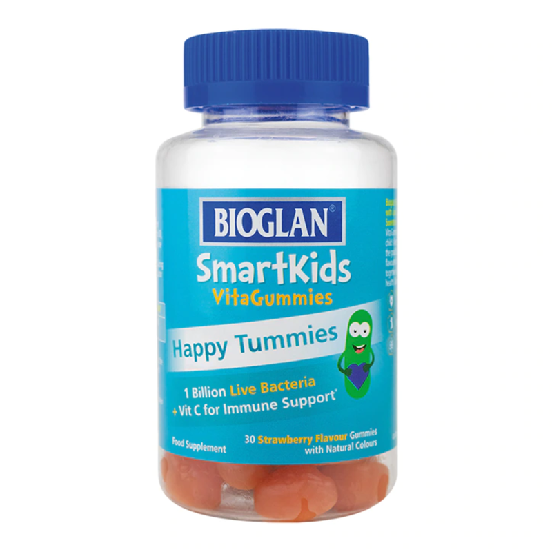 Bioglan SmartKids Happy Tummies 30 Strawberry Flavour Gummies | London Grocery