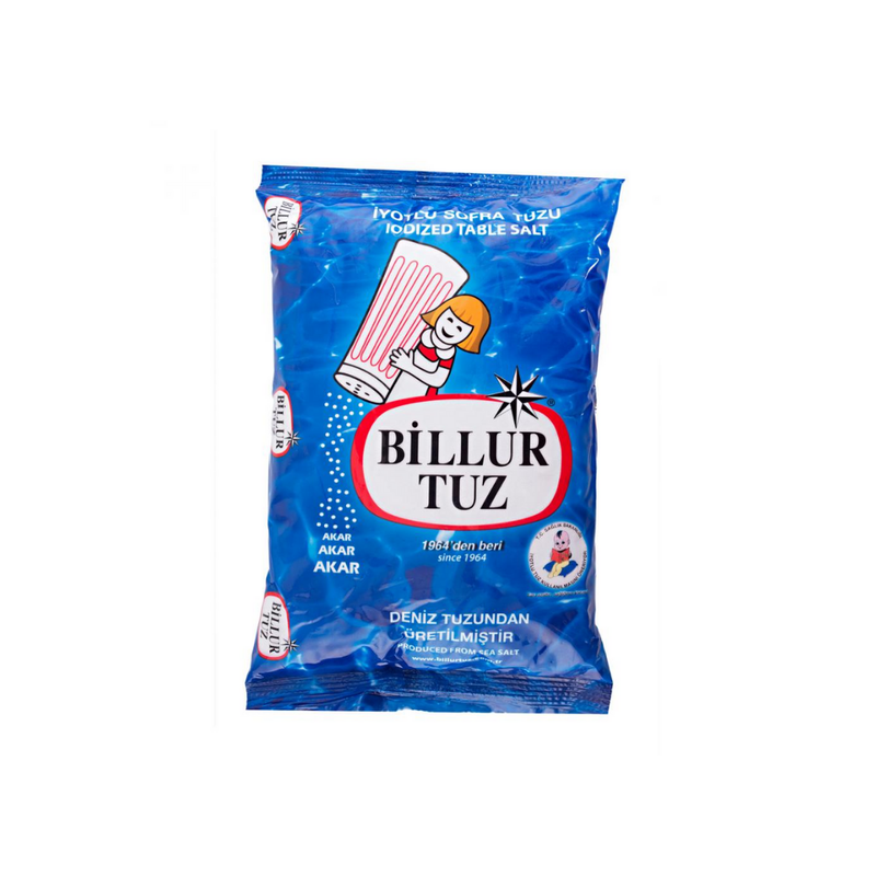 Billur Iodized Salt (Iyotlu Tuz/in Bag) 750gr-London Grocery