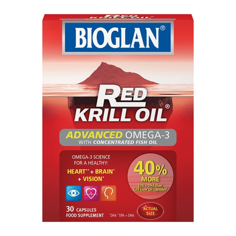 Bioglan Red Krill Oil Advanced Omega-3 30 Capsules | London Grocery