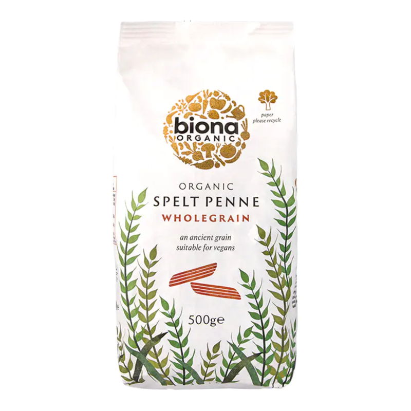 Biona Wholegrain Spelt Penne Pasta 500g | London Grocery