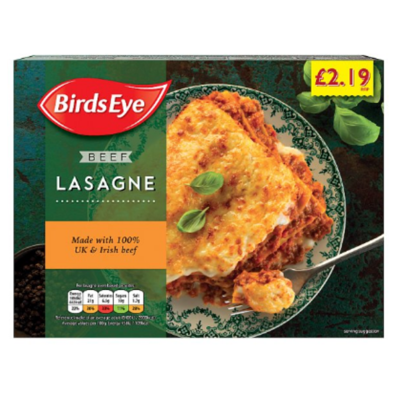 Birds Eye Beef Lasagne 400g x 6 Packs | London Grocery