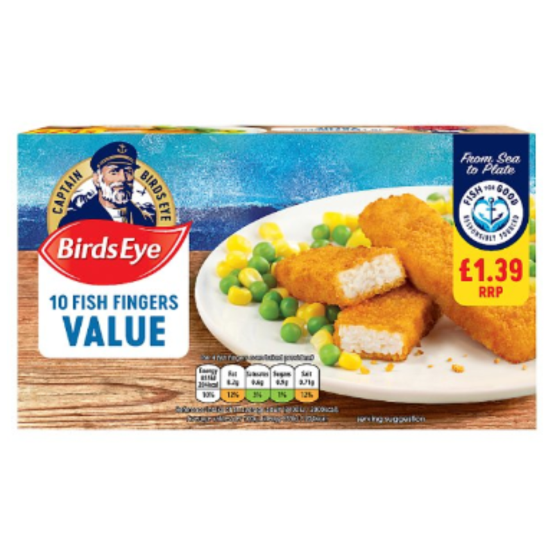 Birds Eye 10 Fish Fingers Value 250g x 1 Pack | London Grocery