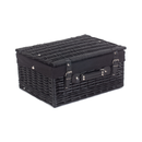 16" Black Hamper With Black Lining | London Grocery