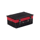 14" Black Hamper With Red Lining | London Grocery