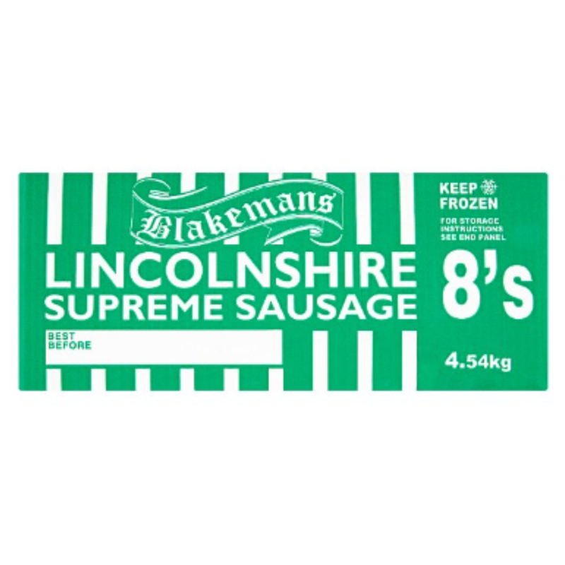 Blakemans Lincolnshire Supreme Sausage 8's 4.54kg | London Grocery
