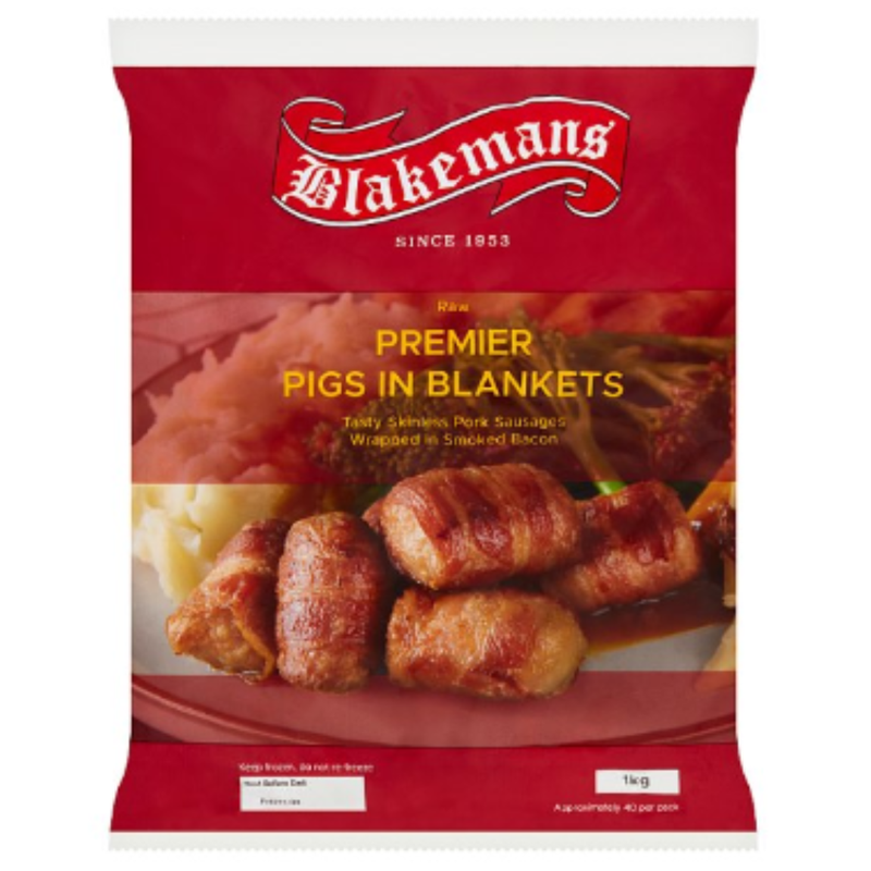 Blakemans Raw Premier Pigs in Blankets 1kg x 10 Packs | London Grocery