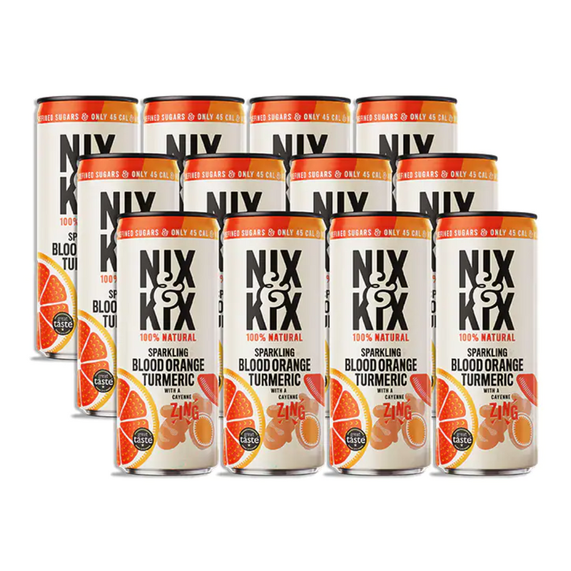 Nix & Kix Blood Orange & Turmeric 12 x 250ml | London Grocery