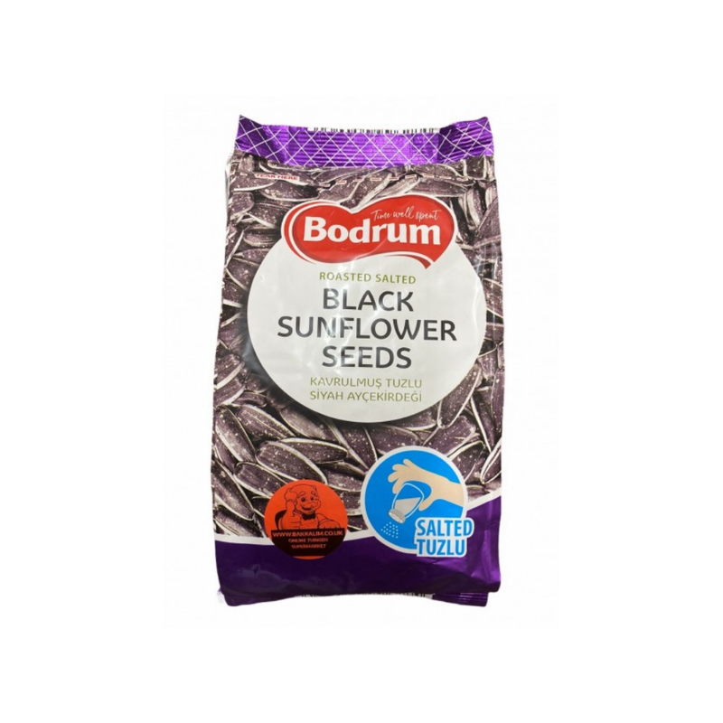 Bodrum Roasted Salted Black Sunflower Seeds 300gr-London Grocery