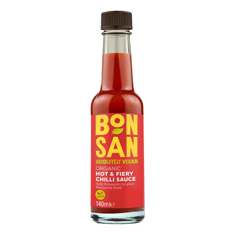 Bonsan Vegan Hot & Fiery Chilli Sauce Organic 140ml | London Grocery