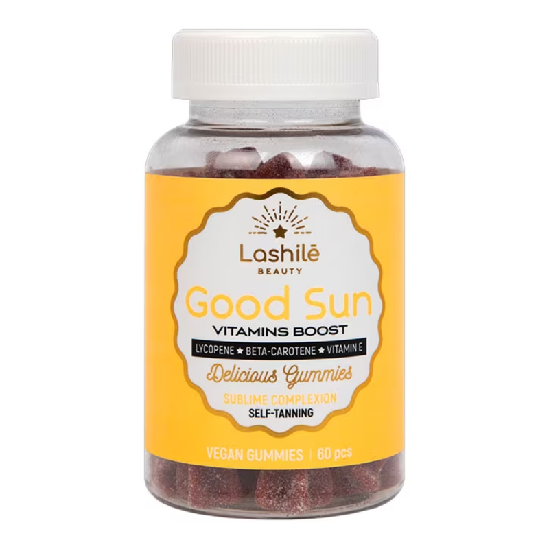 Lashilé Beauty Good Sun Vitamins Boost Peach Flavour 60 Vegan Gummies | London Grocery