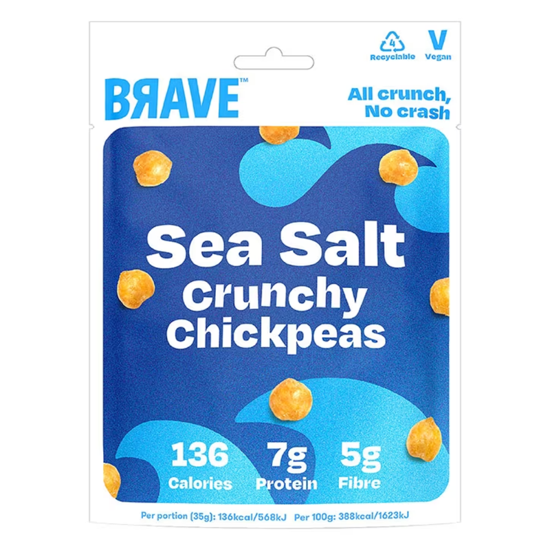 BRAVE Crunchy Chickpeas Sea Salt 35g | London Grocery