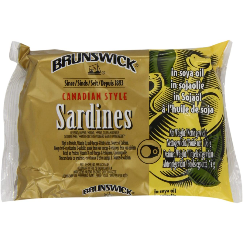 Brunswick Sardines in Soya Oil 12 x 106g | London Grocery