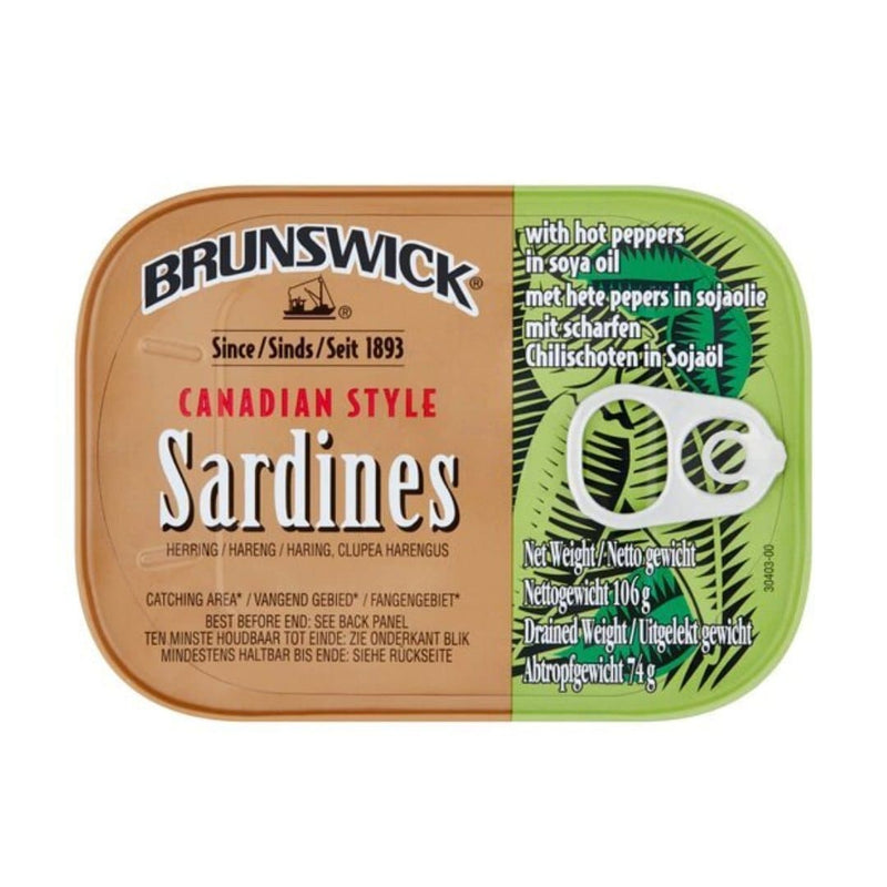 Brunswick Sardines With Hot Peppers 106gr-London Grocery