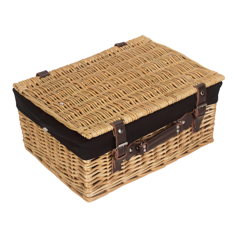 16" Buff Hamper With Black Lining | London Grocery