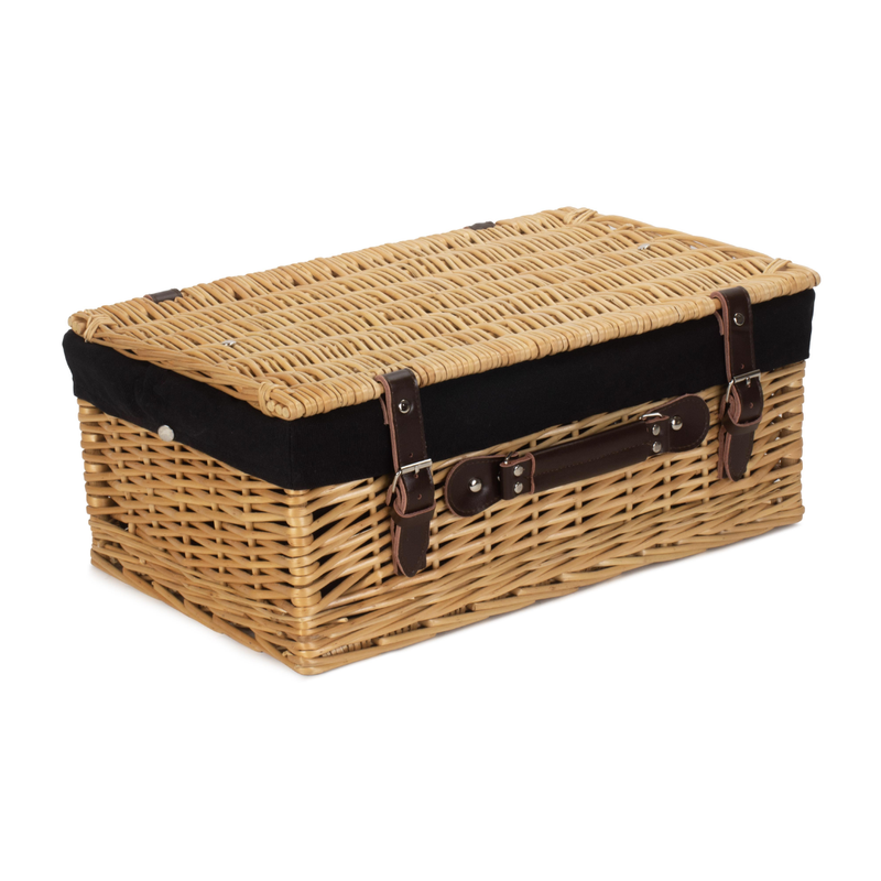 18" Buff Hamper With Black Lining | London Grocery