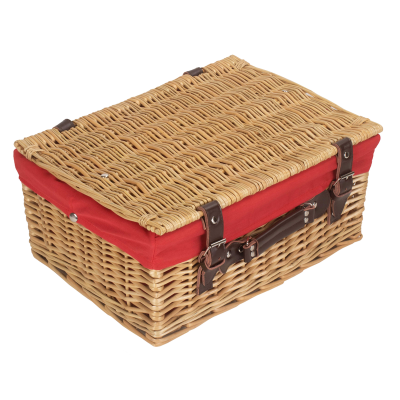 16" Buff Hamper With Red Lining | London Grocery