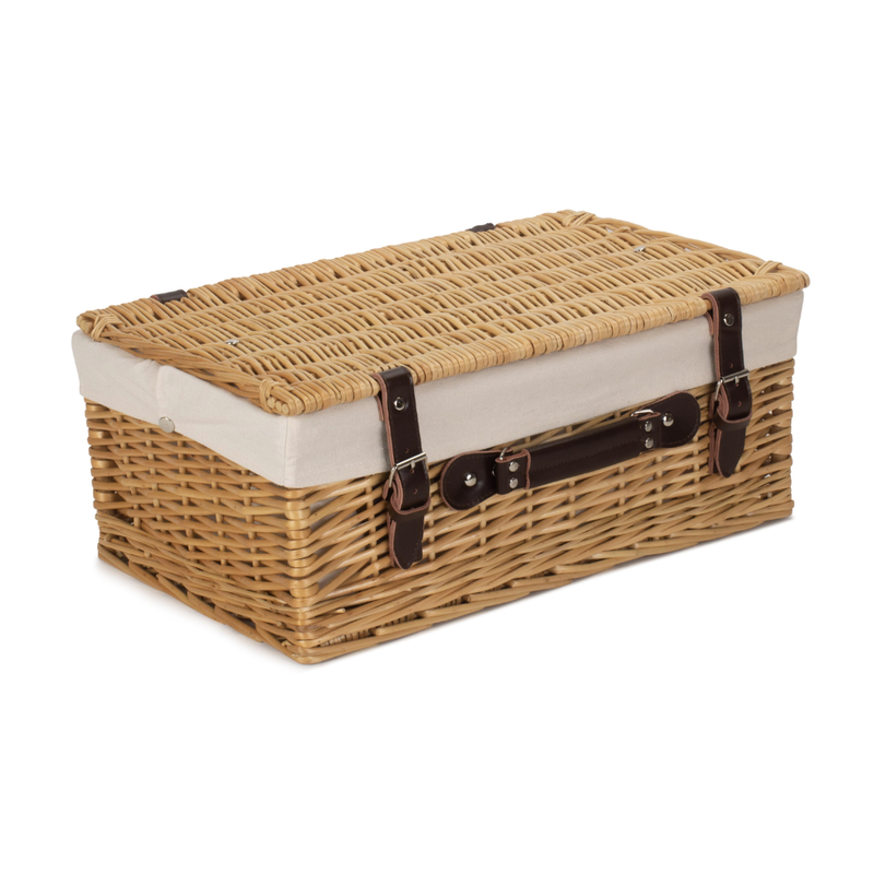 18" Buff Hamper With White Lining | London Grocery