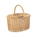 Buff Oval Picnic Basket | London Grocery