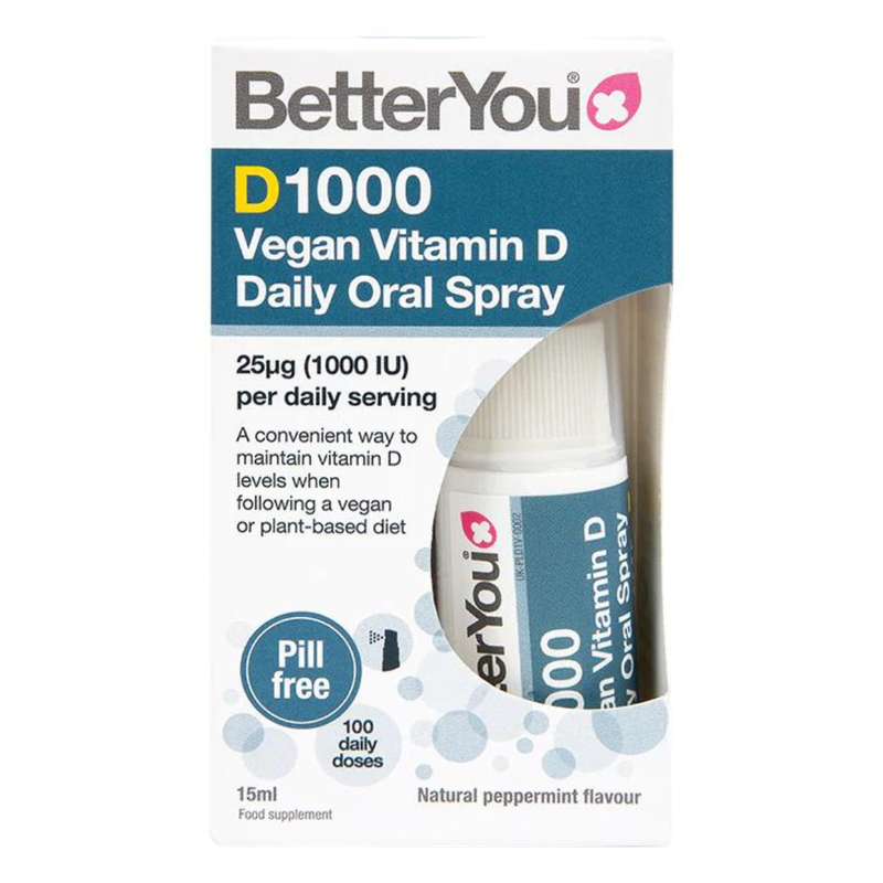 BetterYou Dlux Vegan Vitamin D Daily Oral Spray 1000IU 15ml | London Grocery