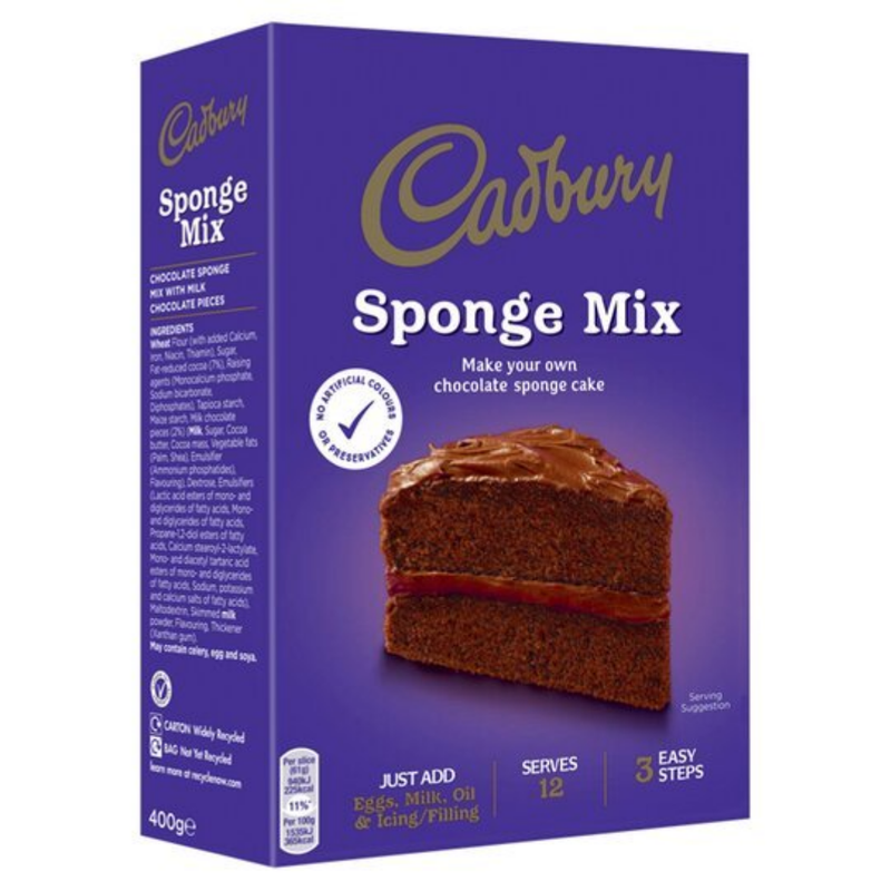 Cadbury Chocolate Sponge Cake Mix 400gr-London Grocery