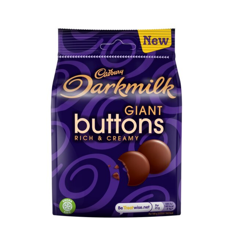 Cadbury Darkmilk Giant Buttons 105gr-London Grocery