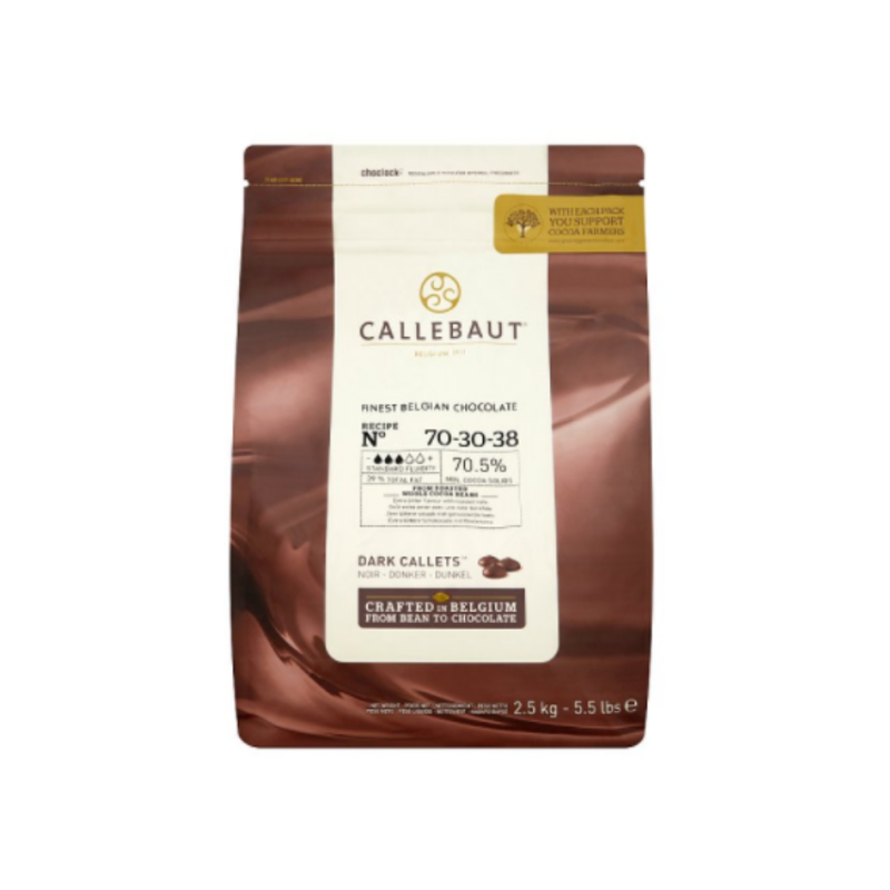 Callebaut Finest Belgian Chocolate 70% Extra Bitter Callets 2.5kg - London Grocery