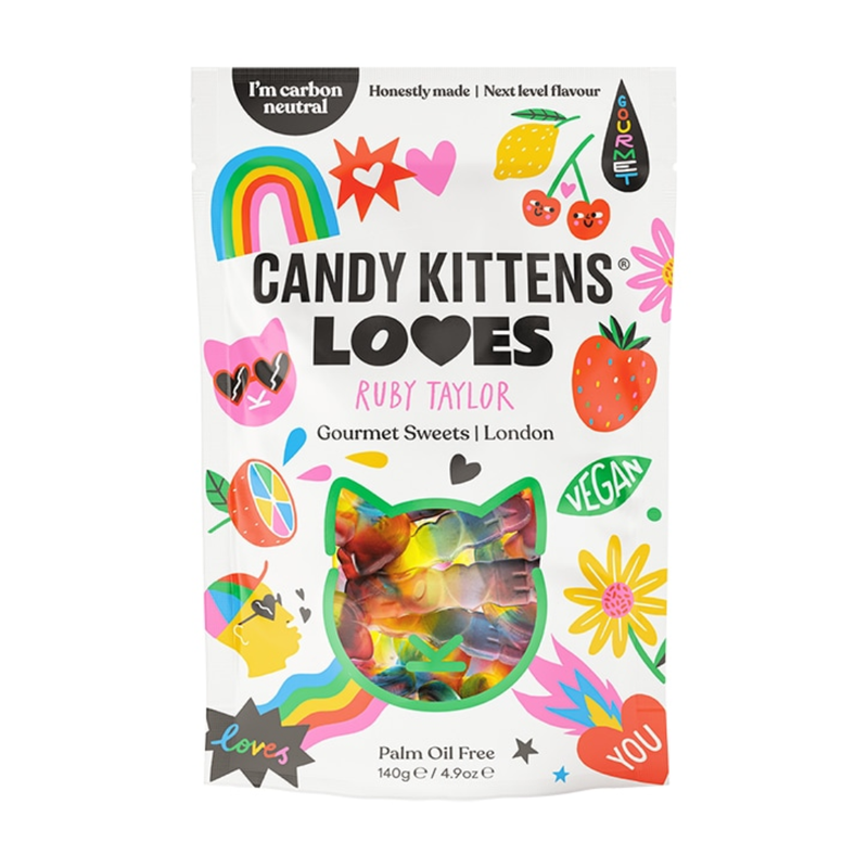 Candy Kittens Loves Fruit Gums 140g | London Grocery